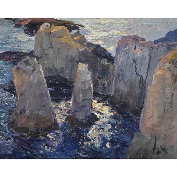 California Coastal Oil Painting by William Frederick Ritschel