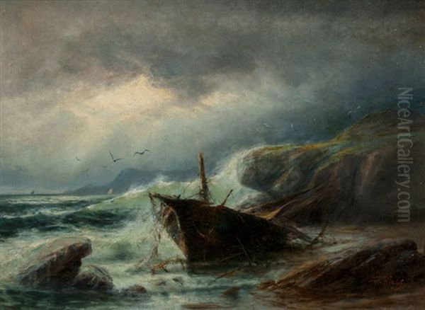 Swept Ashore Oil Painting by William Frederick Ritschel