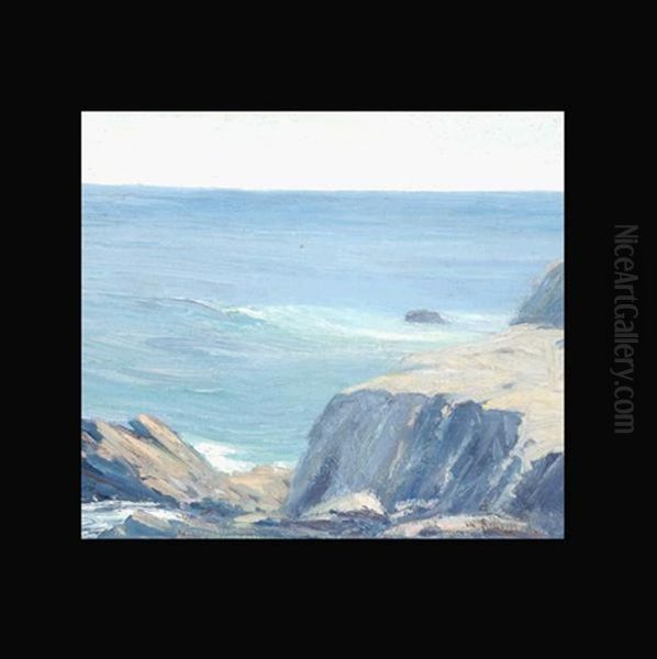 Rocks On The Coast Oil Painting by William Ritschel
