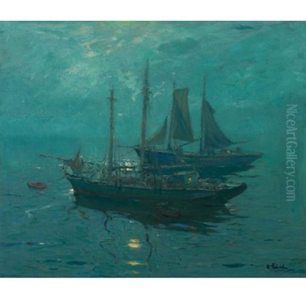 In The Silence Of The Night Oil Painting by William Frederick Ritschel