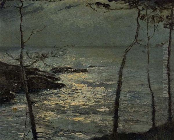 Moonlit Sea Oil Painting by William Ritschel
