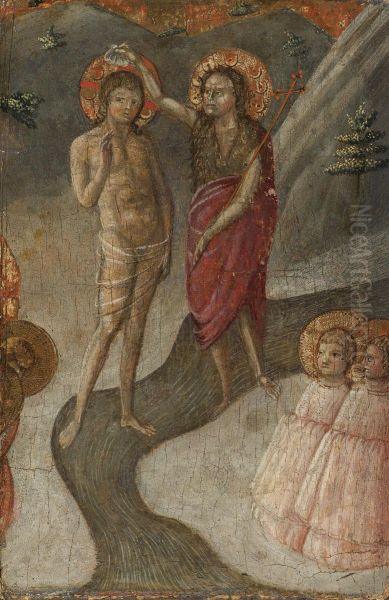 The Baptism Of Christ Oil Painting by Borghese Di Piero