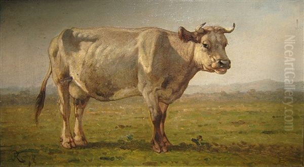 Koe Oil Painting by Louis Robbe