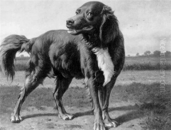 The Gun Dog Oil Painting by Louis Robbe