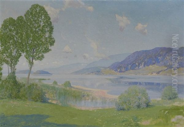 Fruhling Am Bielersee Oil Painting by Leo Paul Samuel Robert