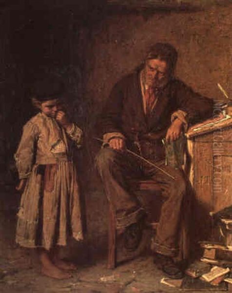 Late Again Oil Painting by Edwin Thomas Roberts