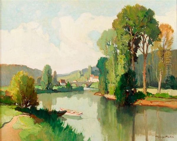 La Sevre Nantaige Oil Painting by Georges Charles Robin