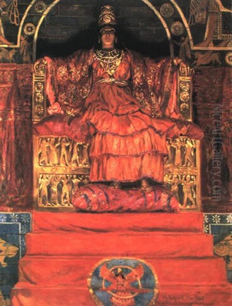 Reine D'assyrie Oil Painting by Georges Antoine Rochegrosse