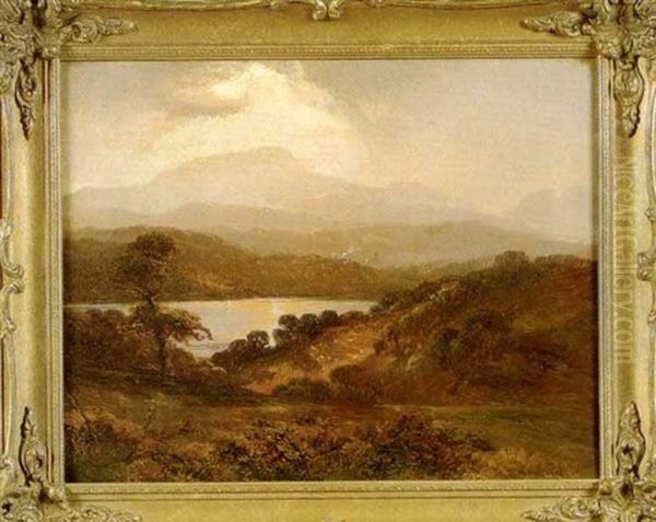 Sunset On The Loch Oil Painting by Clarence Roe