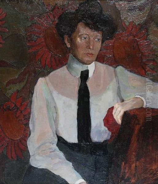 Portret Kobiety Oil Painting by Waclaw Borowski