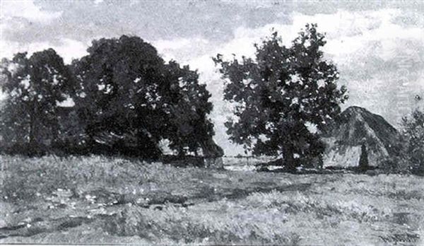 A Summer Landscape With A Farm Oil Painting by Willem Roelofs