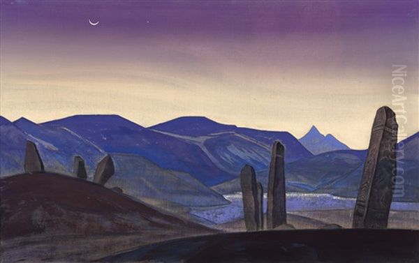 The Black Gobi Oil Painting by Nikolai Konstantinovich Roerich