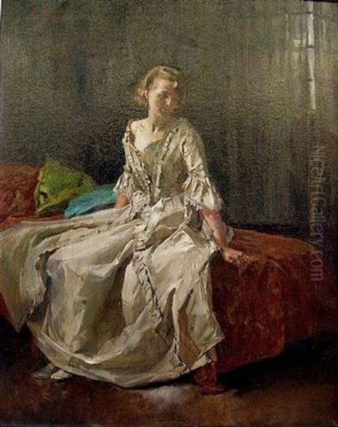 Bildnis Einer Dame Im Festlichen Kleid Oil Painting by Wilhelm Roegge the Younger