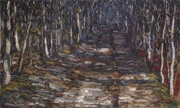 Waldweg Nach Erling Oil Painting by Christian Rohlfs