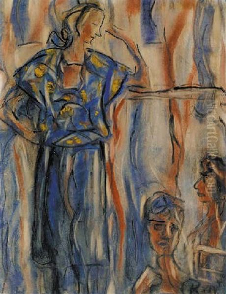 Caritas Oil Painting by Christian Rohlfs