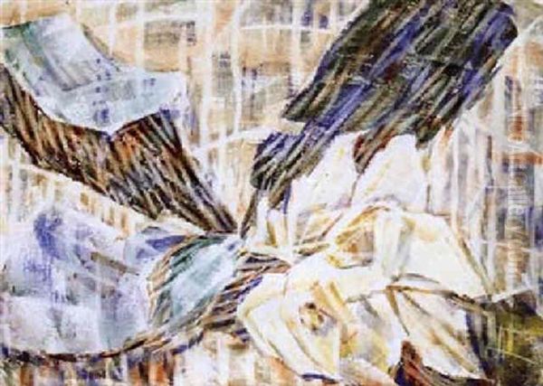 Magnolie Oil Painting by Christian Rohlfs