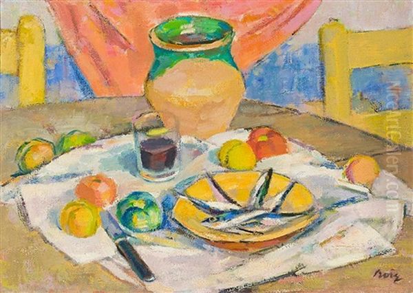 Bodegon Oil Painting by Pau Roig Cisa