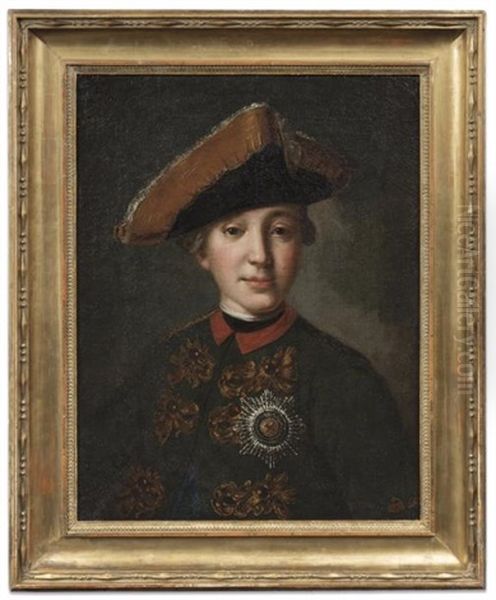 Portrait De Pierre Iii, Empereur De Toutes Les Russies Oil Painting by Fedor Stepanovich Rokotov