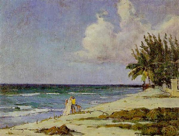 Atardecer Oil Painting by Leopoldo Romanach