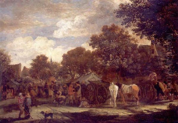 Escena De Mercado Oil Painting by Salomon Rombouts