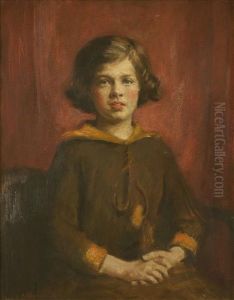 Portraitof Miss Rushworth, Half-length, Wearing A Brown Dress, Her Handsclasped Before Her
