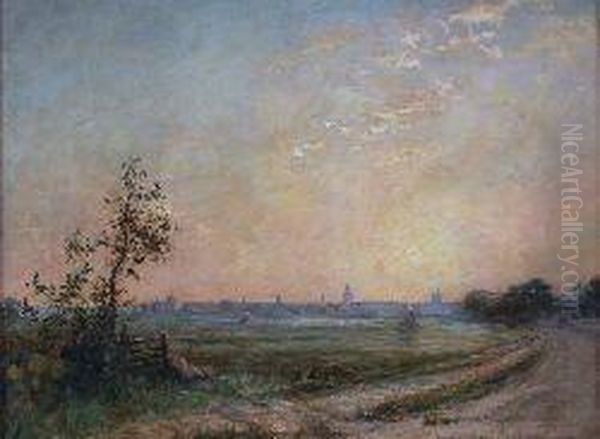 Sunset Over St.andrews Oil Painting by Alfred Edward Borthwick