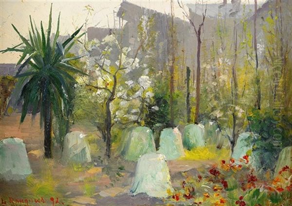 Sydlandskt Varlandskap Oil Painting by Charlotta Sofia Roenquist