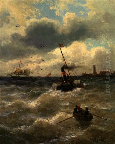 An Der Nordseekuste Oil Painting by Julius Karl Rose
