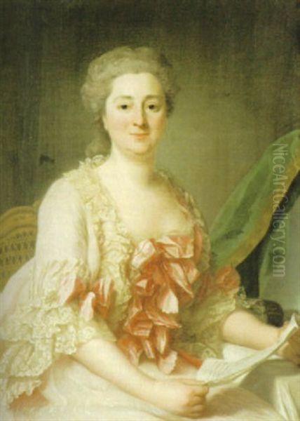 Damportratt Oil Painting by Alexander Roslin