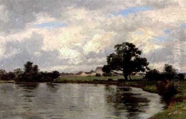 Seelandschaft Unter Bewolktem Himmel Oil Painting by Philipp Roeth