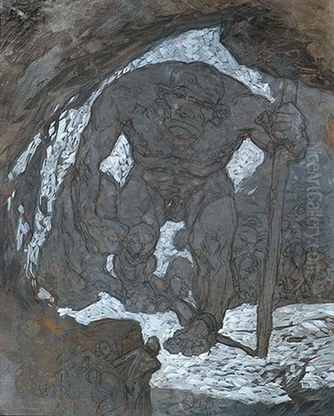 Zyklop Polyphem Oil Painting by Alexander Rothaug