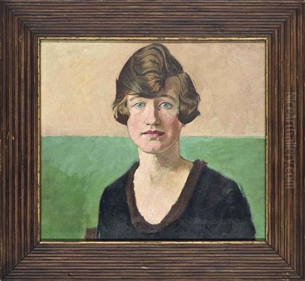 Portrait Of A Young Girl Oil Painting by William Rothenstein