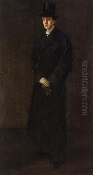 Portrait Of Max Beerbohm Oil Painting by William (Sir) Rothenstein