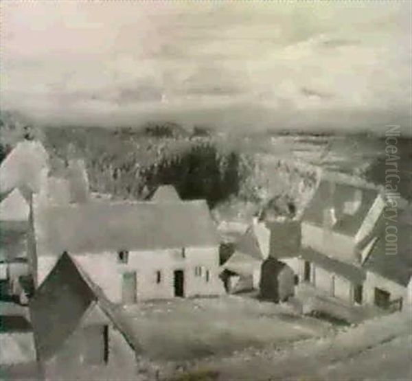 The Artist's Farmhouse, Gloucestershire Oil Painting by William (Sir) Rothenstein