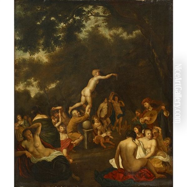 Minerva And The Muses Oil Painting by Hans Rottenhammer the Elder