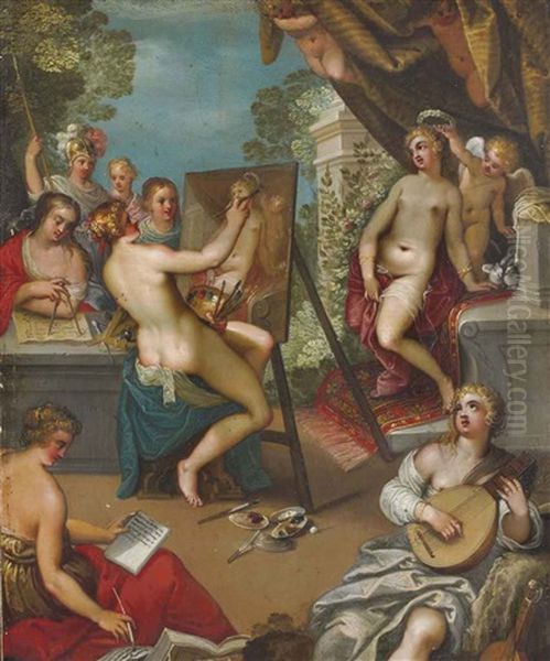 Allegorie Des Arts Oil Painting by Hans Rottenhammer the Elder