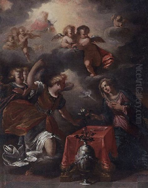 The Annunciation Oil Painting by Hans Rottenhammer the Elder