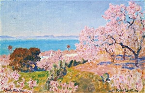 Porto Farina Oil Painting by Alexandre Roubtzoff