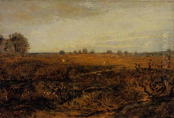 Environs Autout De Bressuire Oil Painting by Theodore Rousseau