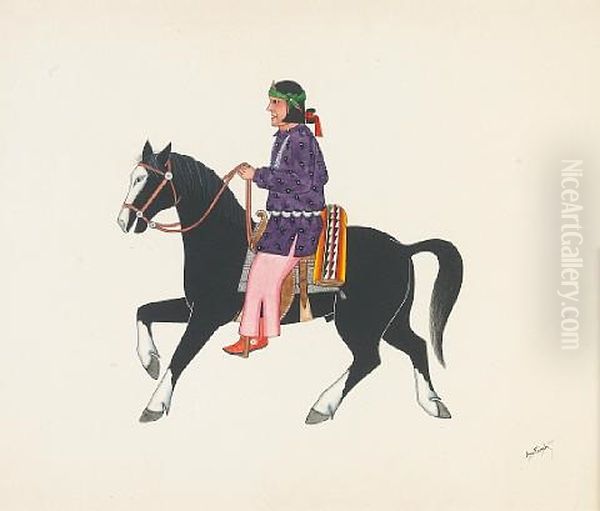 Untitled (+ Another, Smllr; 2 Works) Oil Painting by Alfonso Roybal