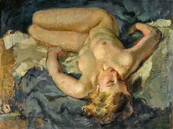 Liegender Weiblicher Akt Oil Painting by Vladimir Rozmainsky