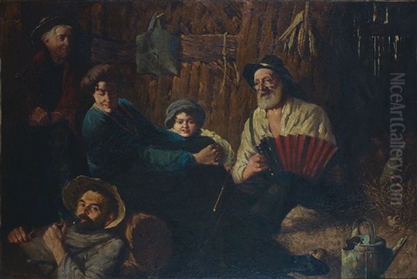 The Family Musician Oil Painting by Anthony Dattilo Rubbo