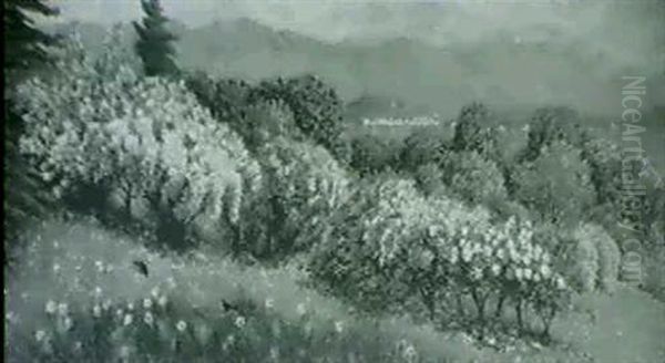 Fruhling Am Gardasee Oil Painting by Franz Leo Ruben