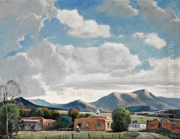 New Mexico Oil Painting by Cornelis J. Botke