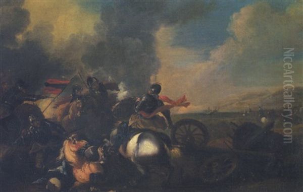 Reitergefecht Oil Painting by Rugendas, Georg Philipp I