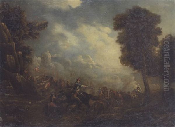 Turkenschalacht Oil Painting by Georg Philipp Rugendas the Elder