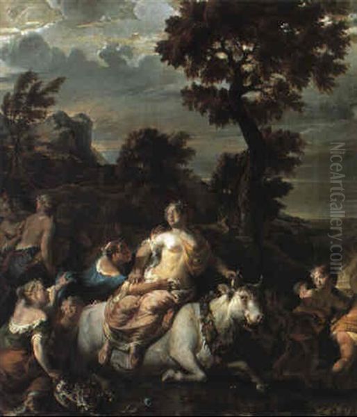 Il Ratto Di Europa Oil Painting by Pieter van Ruyven