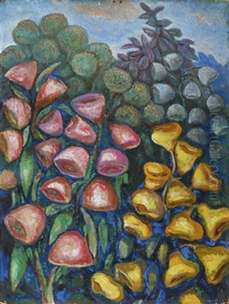 Fleurs Oil Painting by Nicholai Ryabushinsky