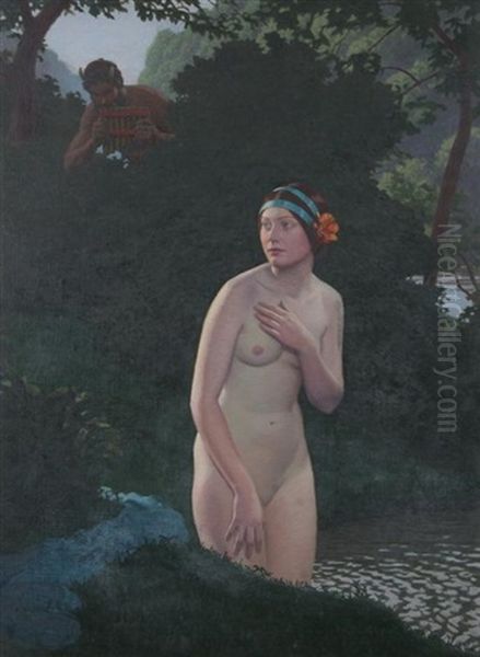 Woodland Melodies Oil Painting by Robert Knight Ryland