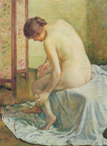 Baigneuse Oil Painting by Theo van Rysselberghe